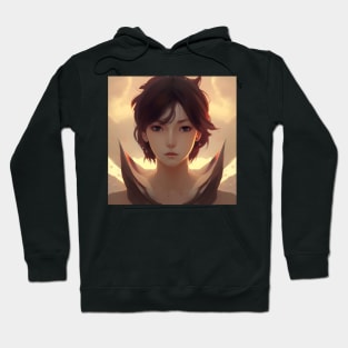 Anime Art Japanese Girl Illustration Design III Hoodie